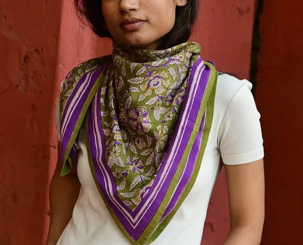 Grand foulard - Carthage kaki