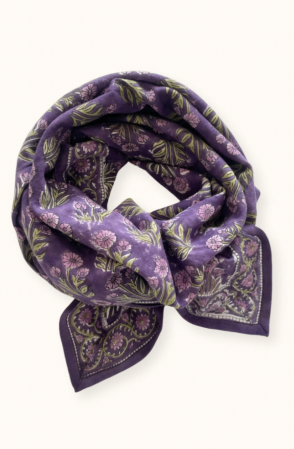 Grand foulard latika - bouton d'or figuier