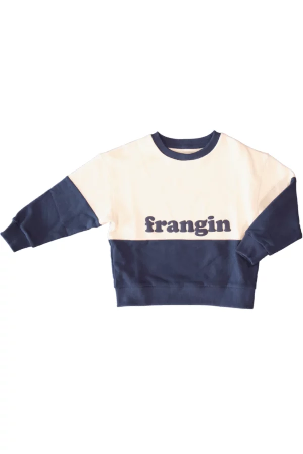 Sweat color bloc bleu