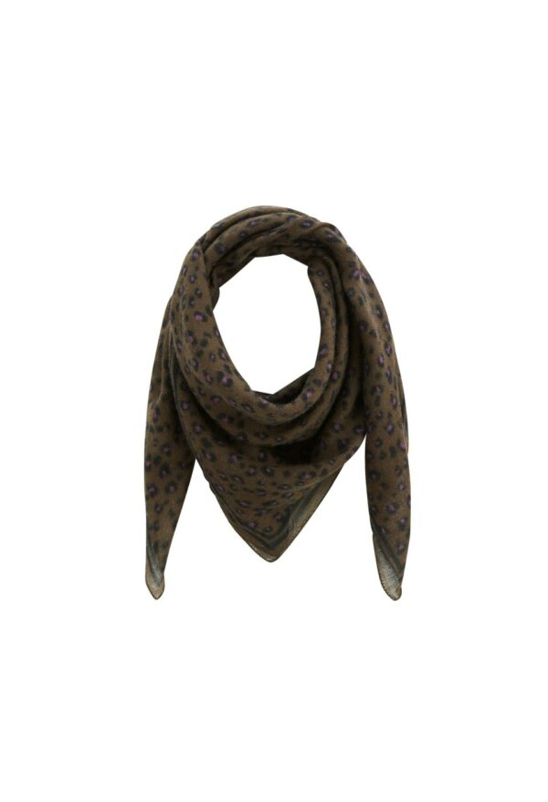 Foulard en laine - léopard forêt