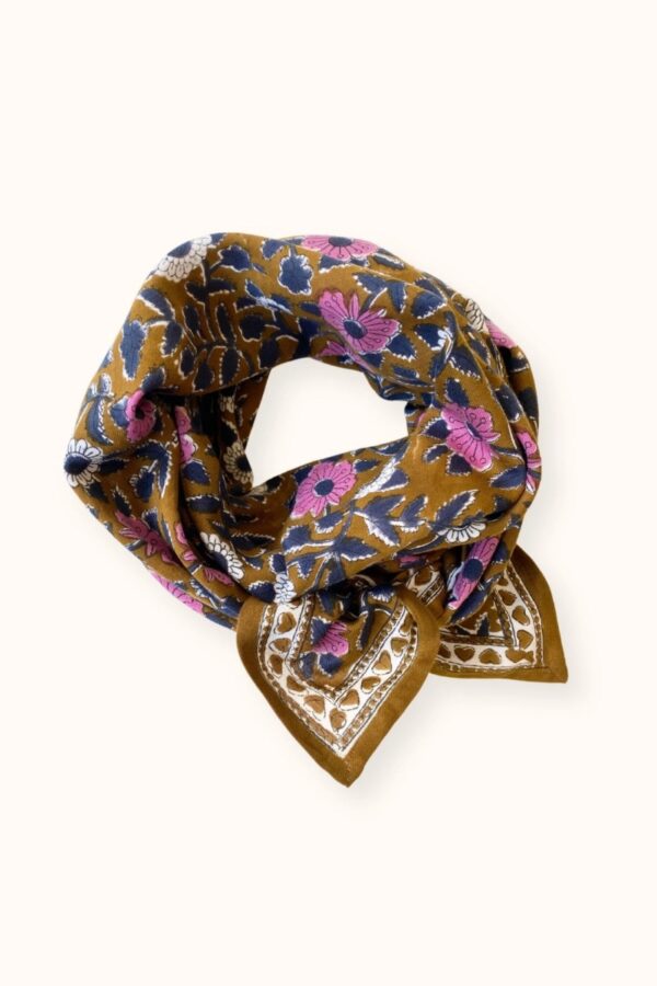 Grand foulard latika - coeur tapenade