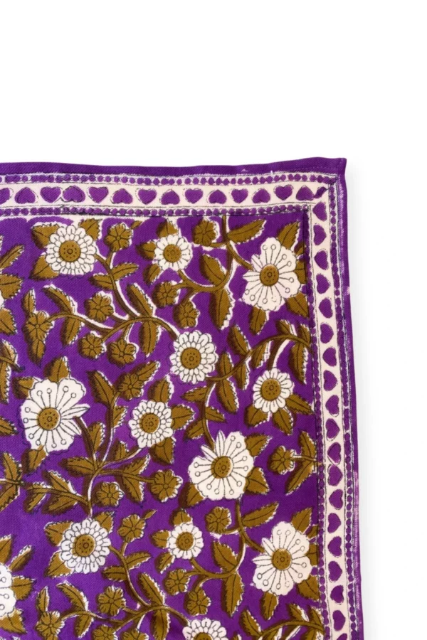 Petit foulard manika - Coeur violet – Image 3