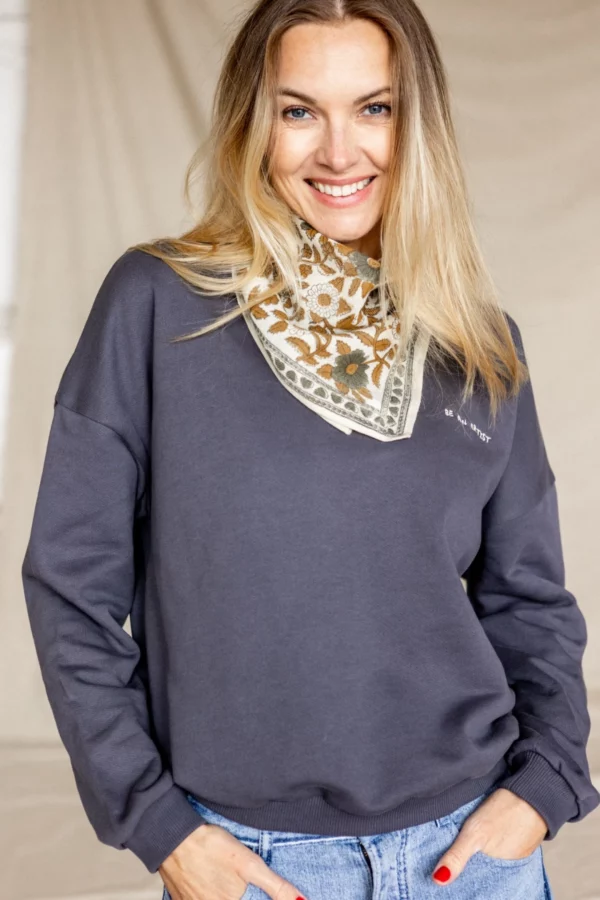 Petit foulard Asha laine - coeur macadamia – Image 3