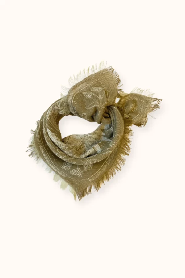 Petit foulard Asha laine - iroquoi tapenade