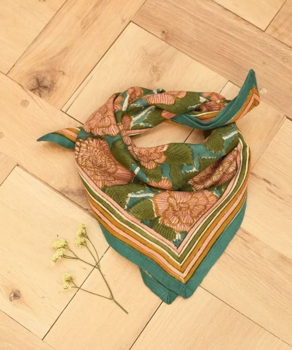 Petit foulard Georgia Bleu crépuscule – Image 2