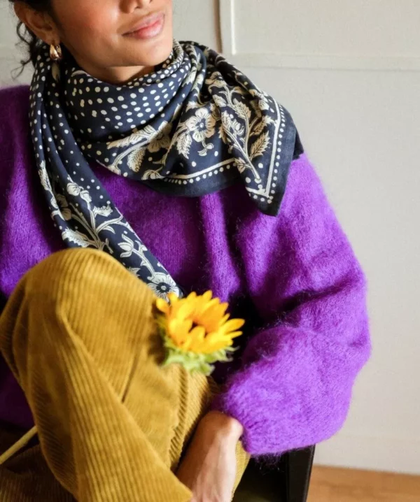 Grand foulard hindi encre – Image 2