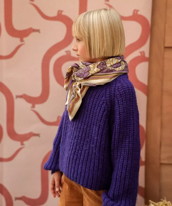Grand foulard georgia purple – Image 2