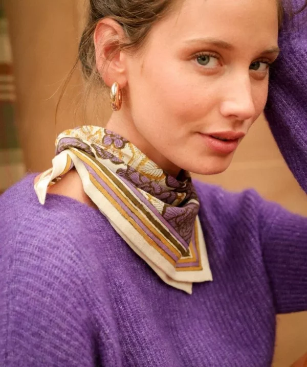 Petit foulard Georgia purple