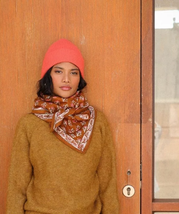 Grand foulard punam camel – Image 3