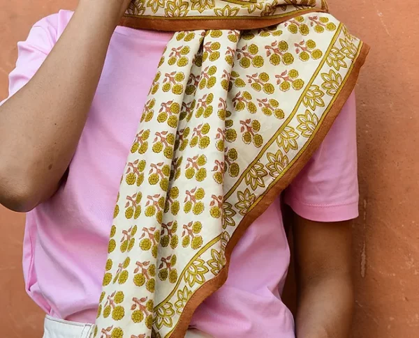 Grand foulard - ninive moutarde – Image 2