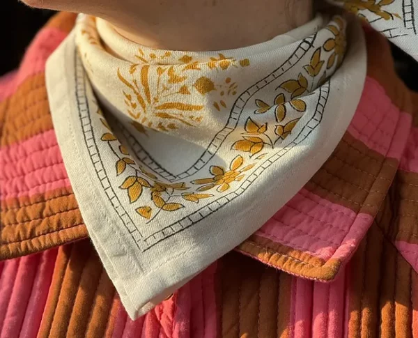 Petit foulard - galatie écru