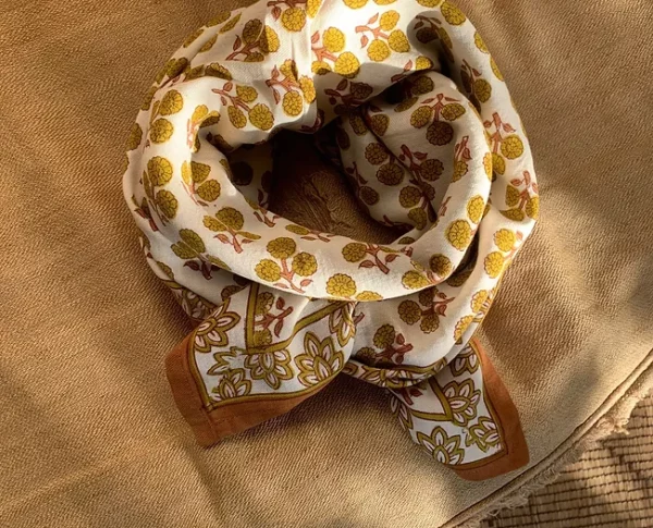Grand foulard - ninive moutarde