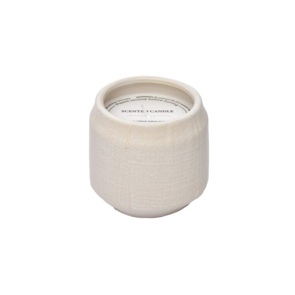 Pot bougie Vincent blanc mat
