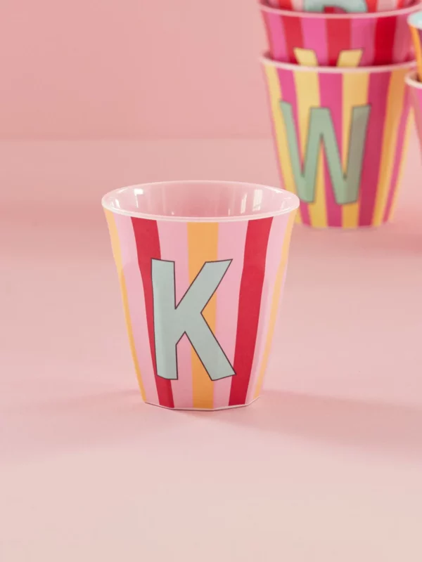 Gobelet mélamine lettre - pastel K