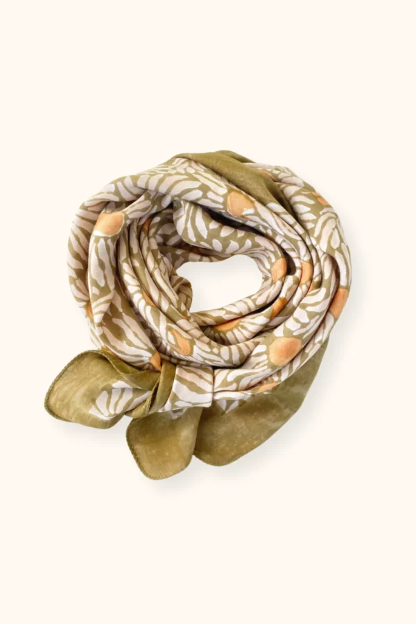 Grand foulard - Lalavida Marguerite Olive