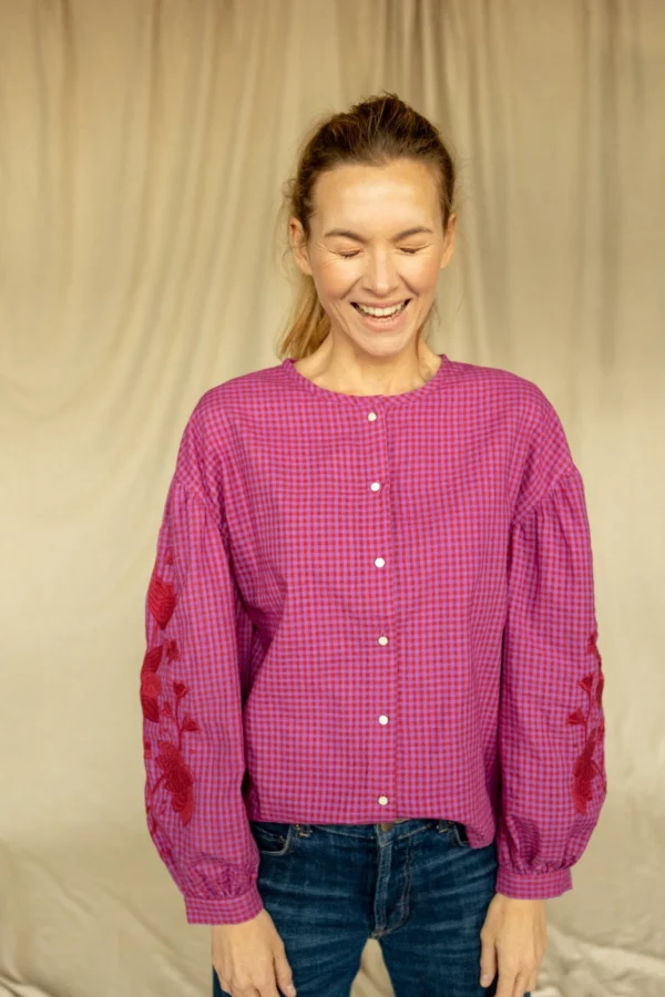 Blouse Binu  Khadi Fuchsia