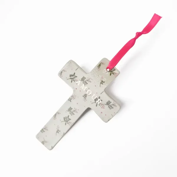 Croix murale pink berry amour – Image 3
