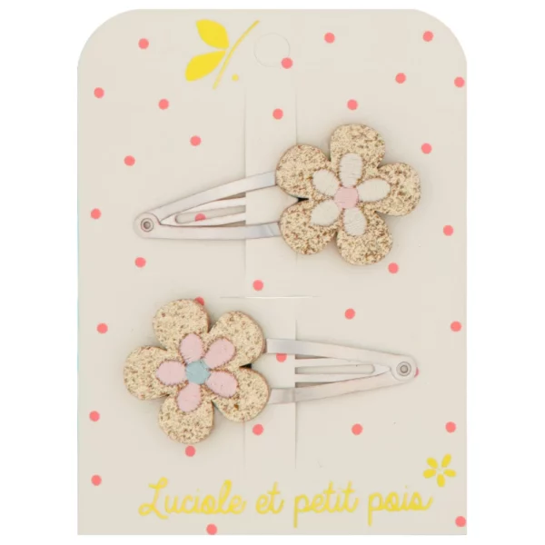 Barrette fleurs rétro