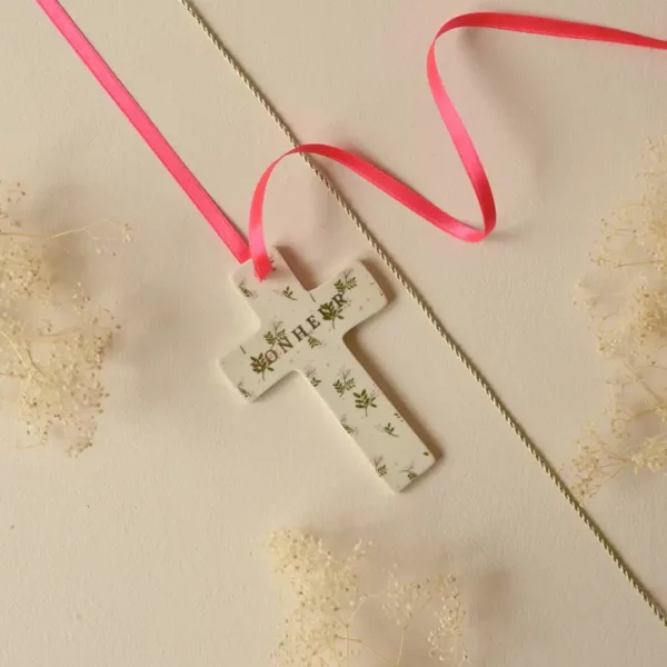 Croix murale pink berry amour – Image 2