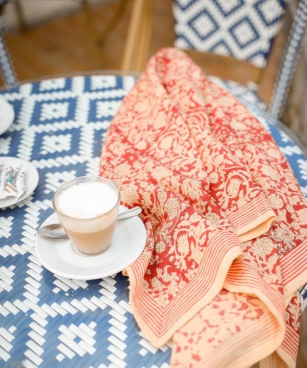 Grand foulard anjali cerise – Image 3