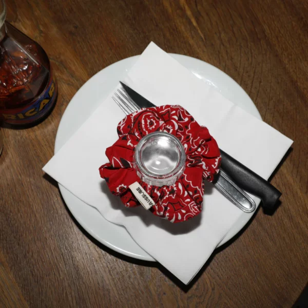 Chouchou bandana rouge maison saussure