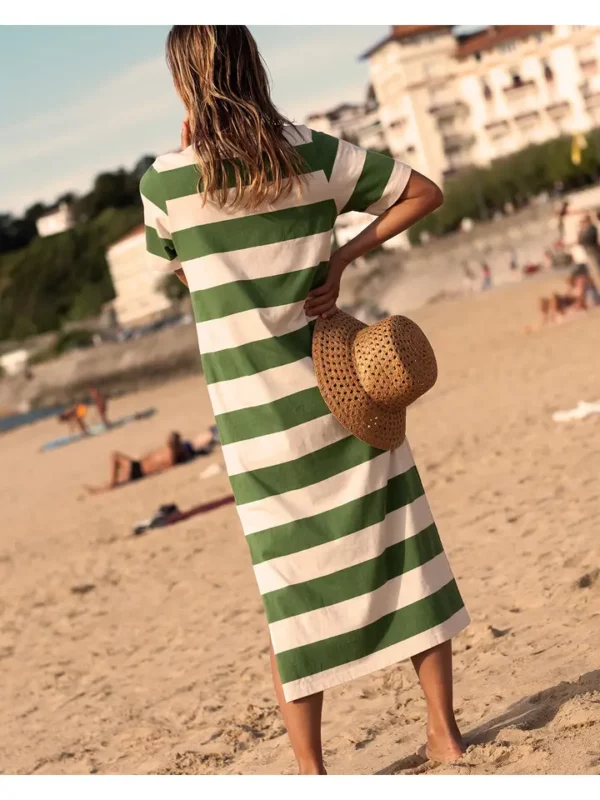 ROBE MADELEINE VERT ECRU – Image 3