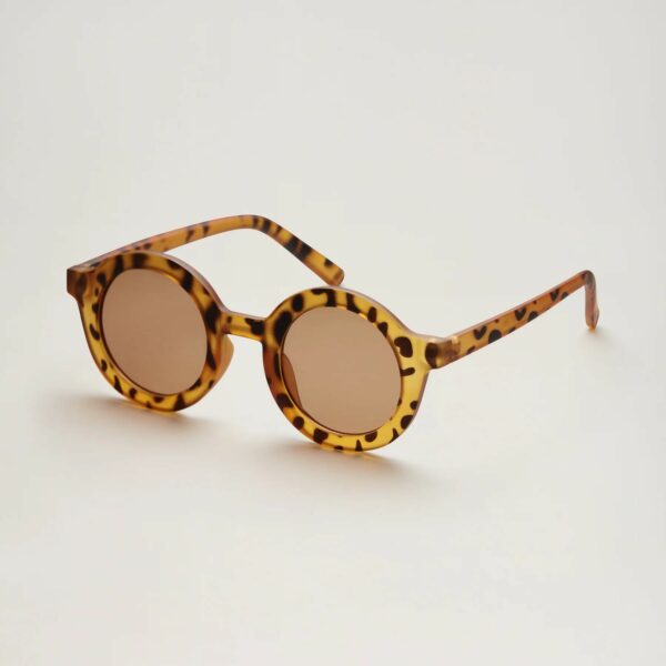 Lunettes de soleil -  ronde léopard – Image 2