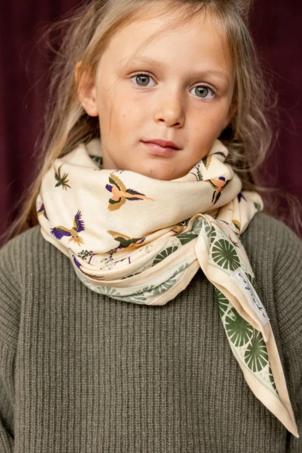 Grand Foulard Latika - Cerisier kaki