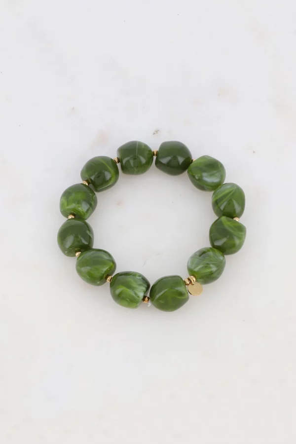Bracelet en résine vert
