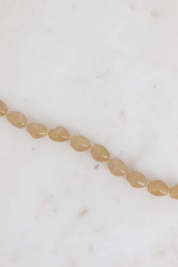 Bracelet en résine sixtine sur cordon beige – Image 2
