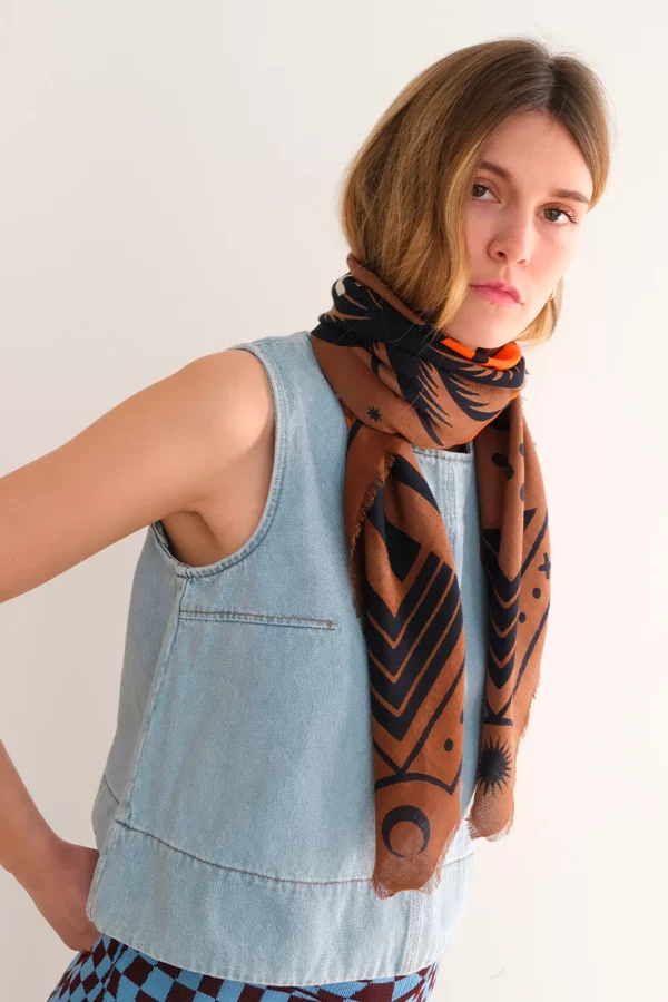 Foulard - Cheetah and Palm - Brown – Image 3