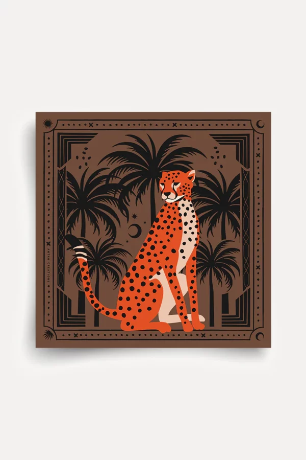 Foulard - Cheetah and Palm - Brown – Image 2