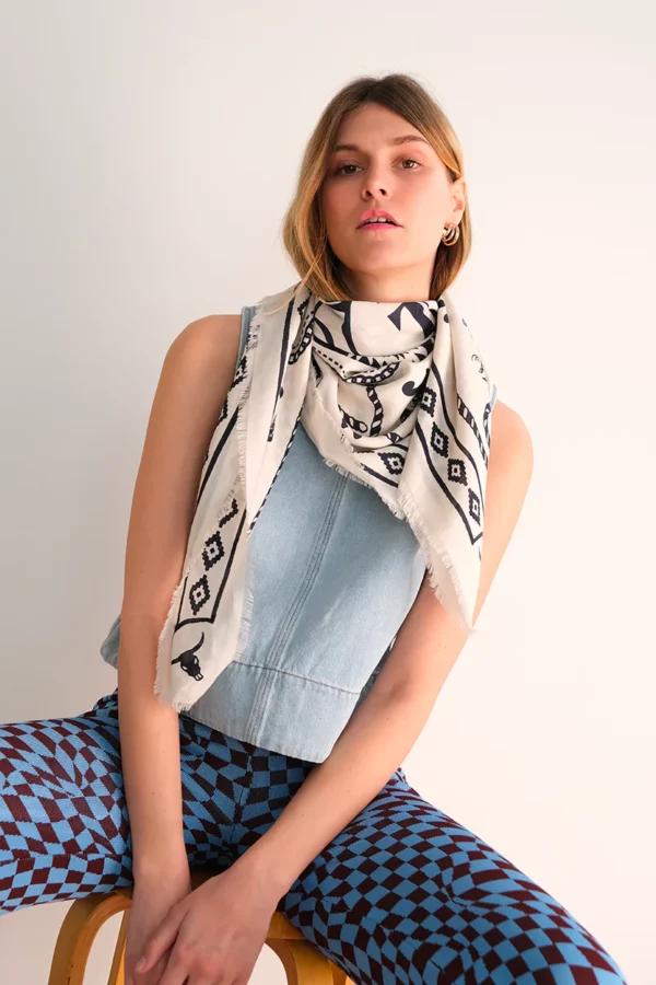 Foulard - Rodeo motel - White black