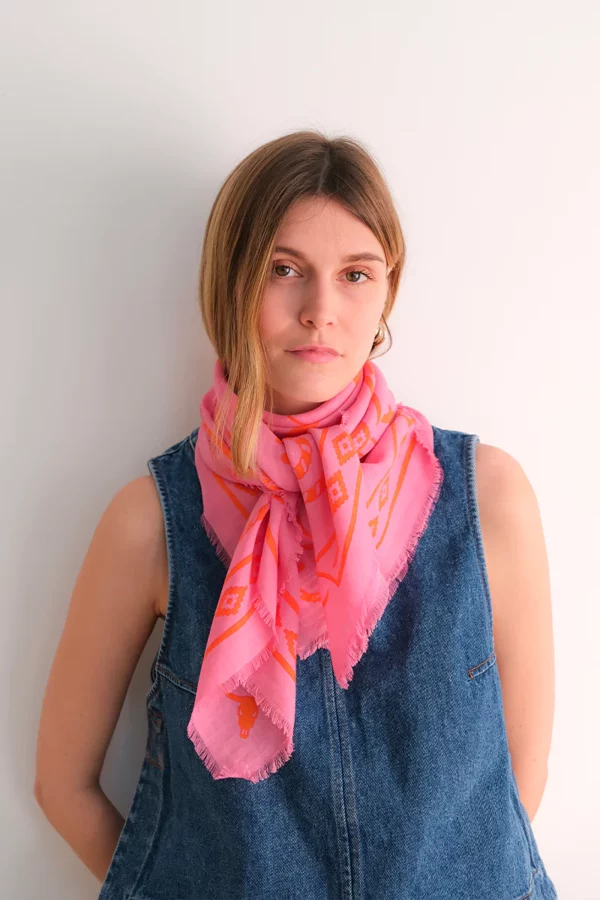 Foulard - Rodeo motel - Pink paprika