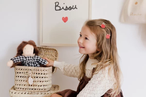 Barrettes mini pommes rouge – Image 2