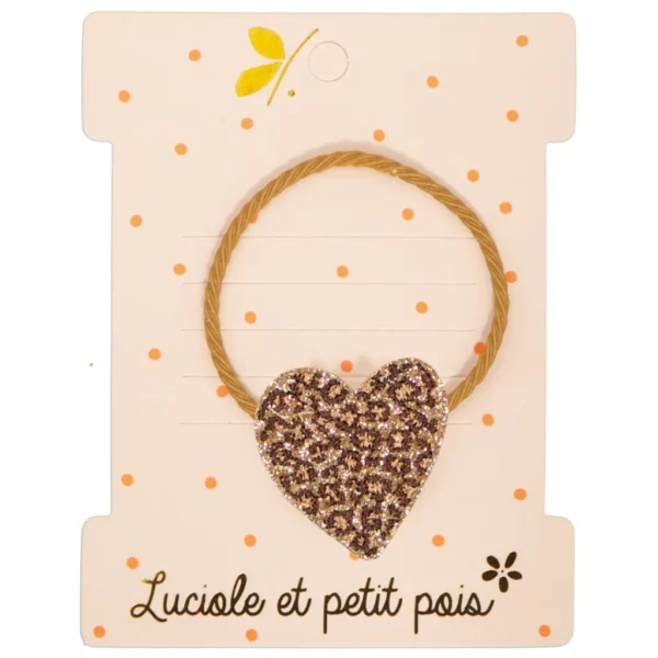 élastique léopard coeur