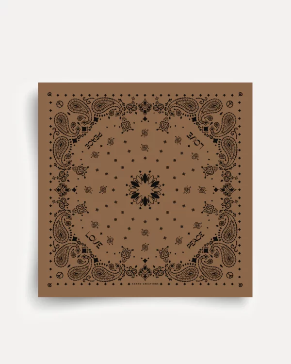 Foulard bandana soie - Malt - black – Image 3