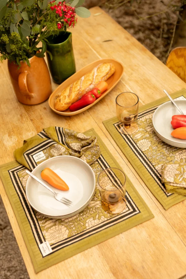 Set de table thali - pallavi olive