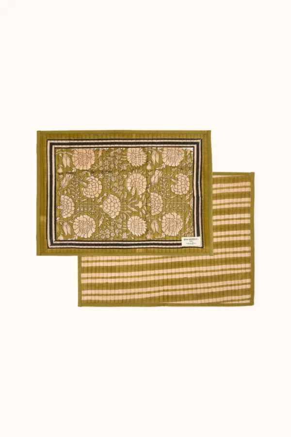Set de table thali - pallavi olive – Image 2