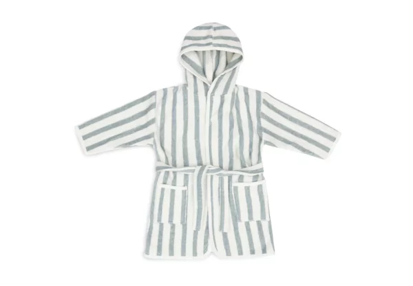 Peignoir éponge - stripes sea green