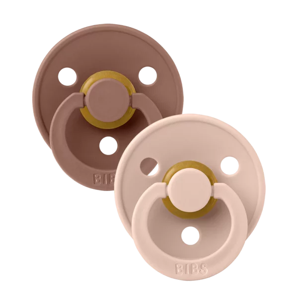 Tétine bibs pack de 2 - T2 bout rond woodchuck/blush