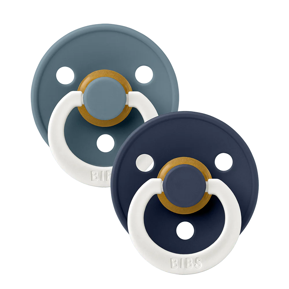 Tétine bibs pack - T2 bout rond glow petro / deep space
