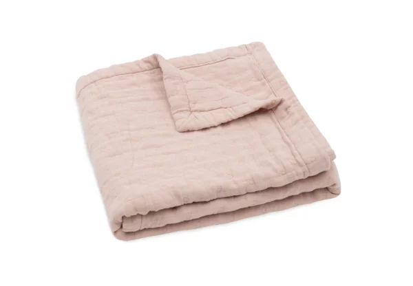 Couverture gaze de coton jacquard wild rose
