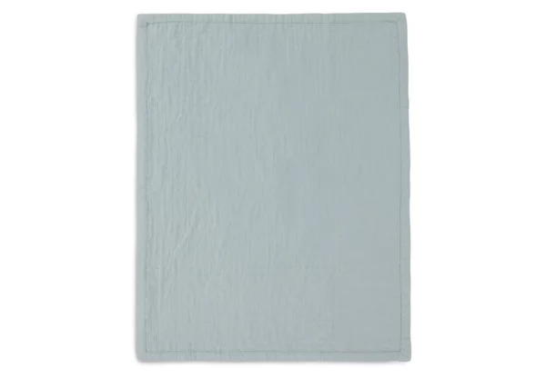 Couverture gaze de coton jacquard sea green – Image 3