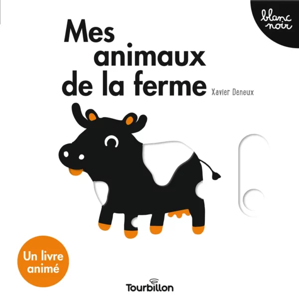 Mes animaux de la ferme - livre noir et blanc