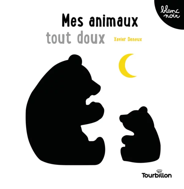 Mes animaux tout doux - livre noir et blanc