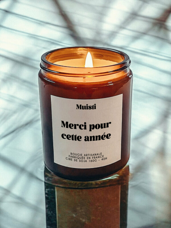 bougie parfumée - merci pour cette année