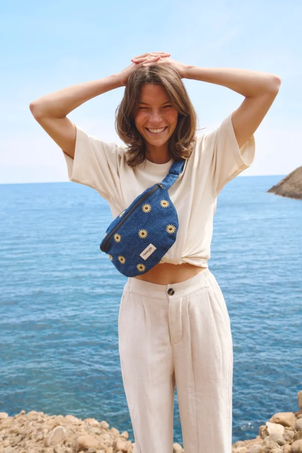 Banane custine - Denim fleurs