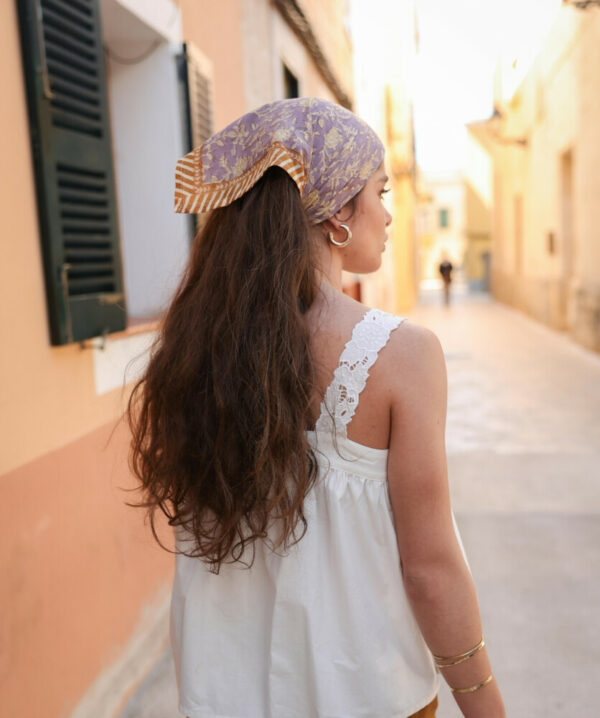 Petit foulard - Kate parme – Image 2