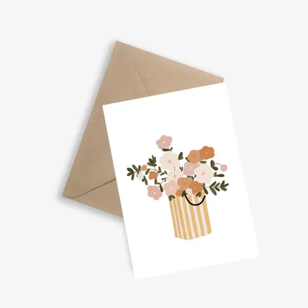 Carte bouquet de fleurs - le papier graphique